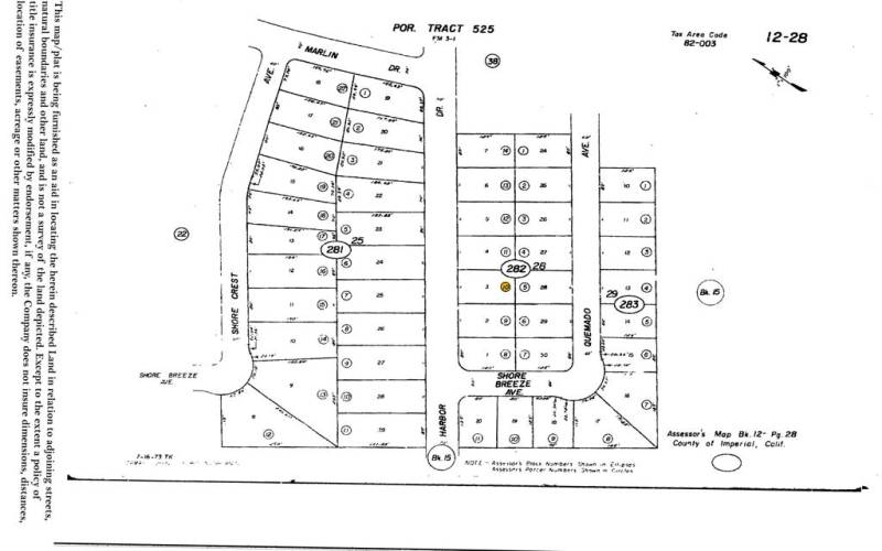 Harbor Plat Map