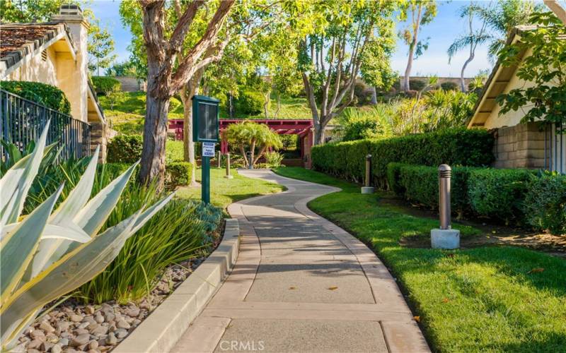 walking path to community area