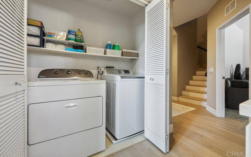 Laundry Room located on 2nd floor landing, ample space for Large Washer and drier and storage.