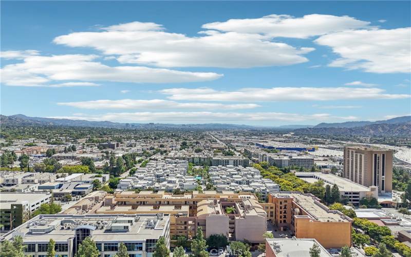 Burbank Village Walk Aerial View