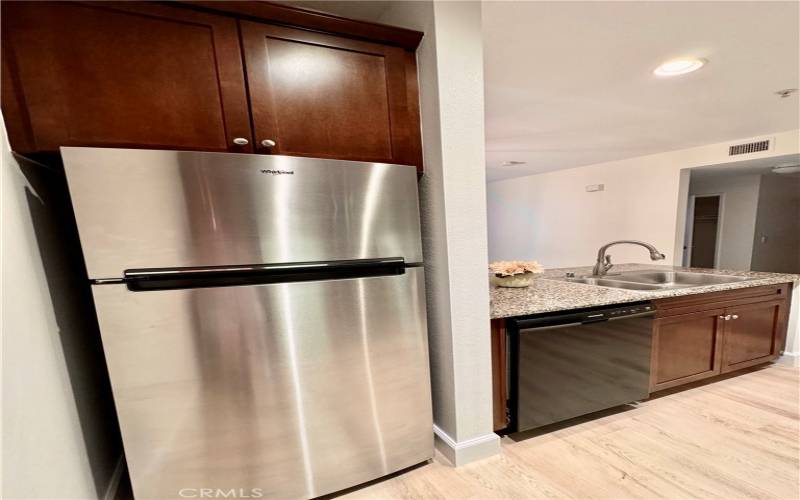 Brand-new stainless-steel refrigerator was just installed