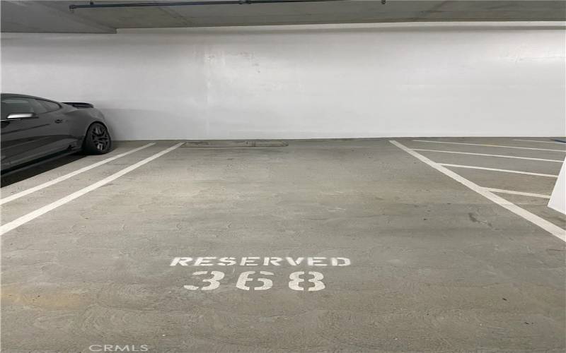 Assigned Parking Space in covered parking garage