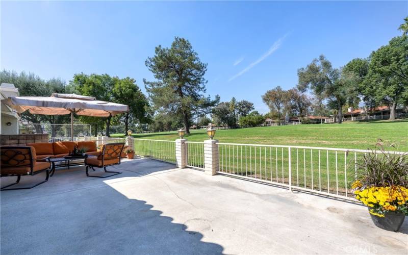 Golf Course Back patio View