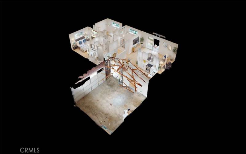 Dollhouse view of floorplan