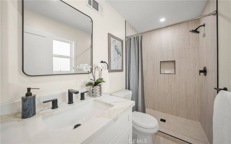 Primary bath with walk-in shower