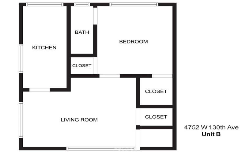 Back unit #B Floor plan