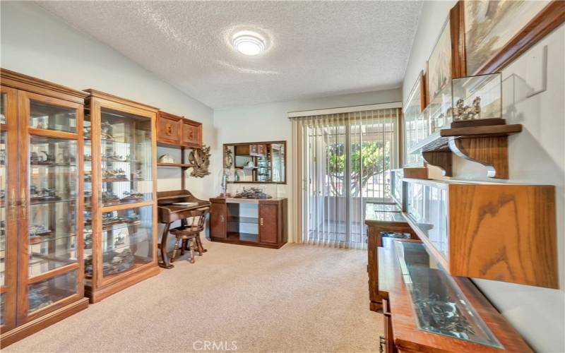 1st bedroom used as office. Sliding door to the front patio area.