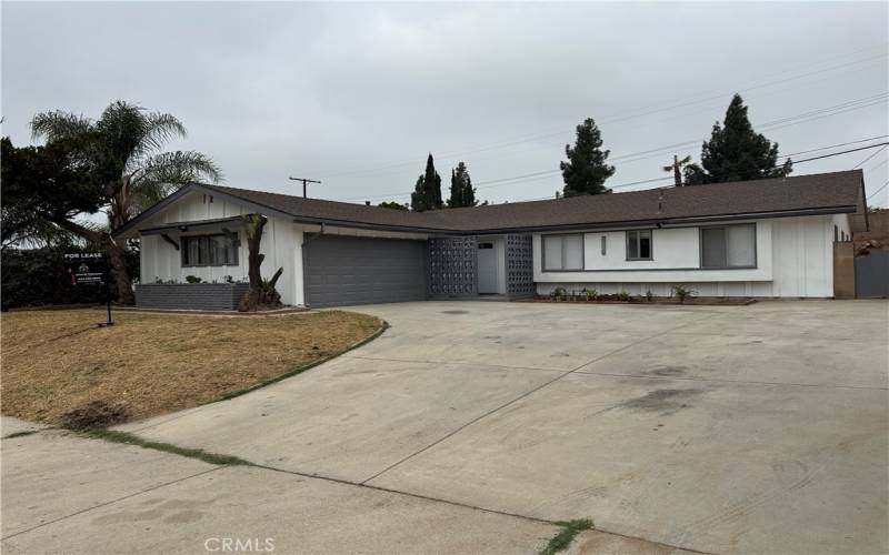 Front of house and garage