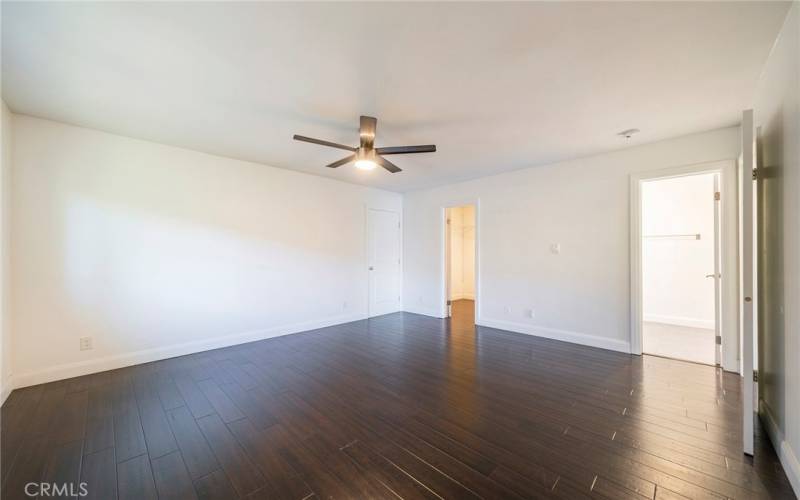 Each bedroom has a window and ceiling fan