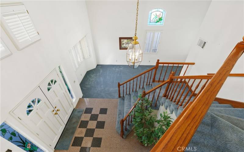 Entry Way and Living Room View From Upstairs