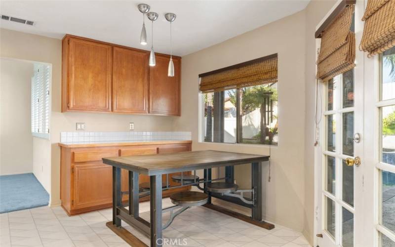 Kitchen Informal Dining Area -

French Doors to Patio