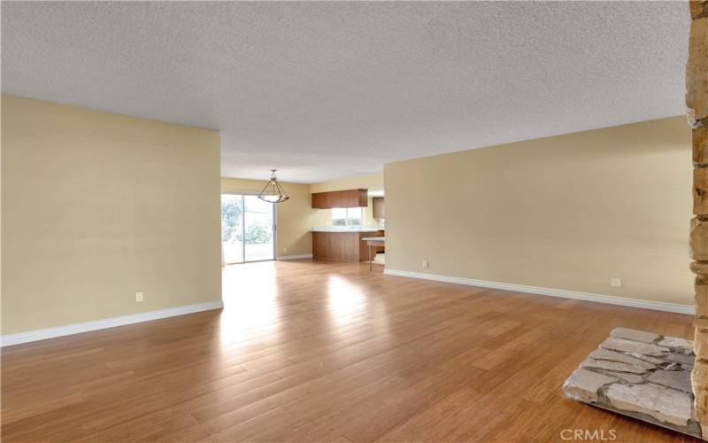 dining open to kitchen and first living room