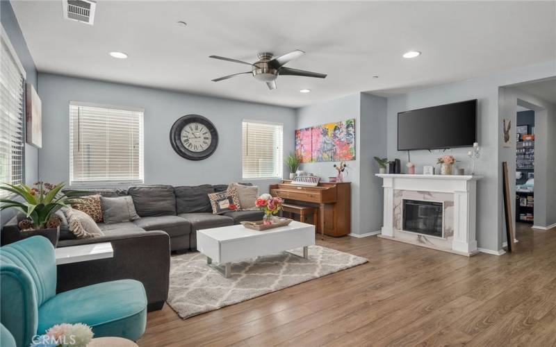 Living Room with Fireplace