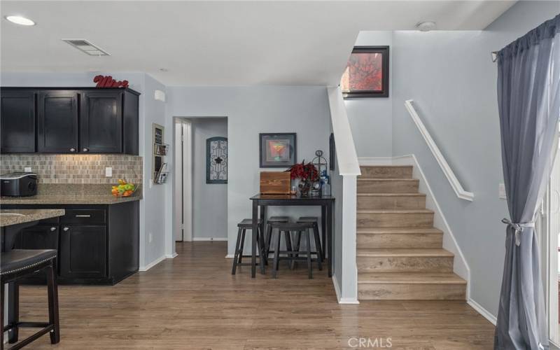 Stairs off Kitchen