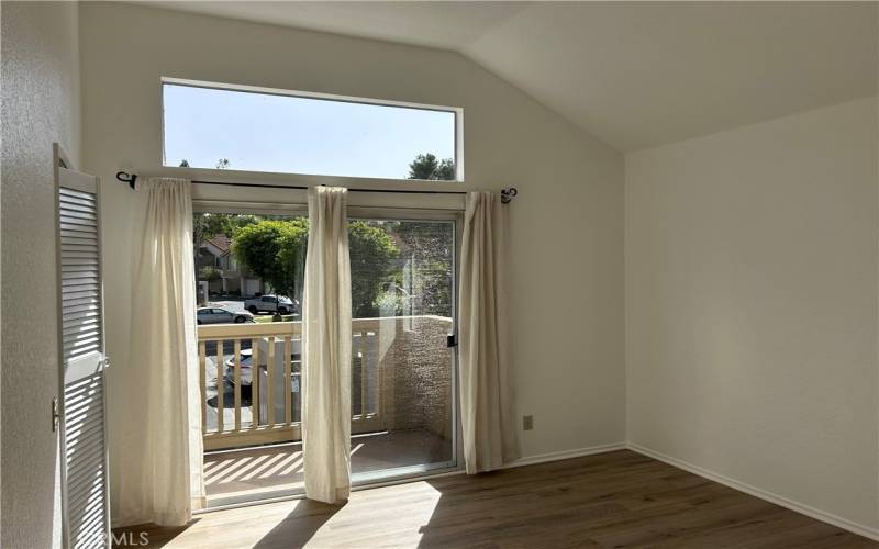 Bedroom has its own french doors & balcony