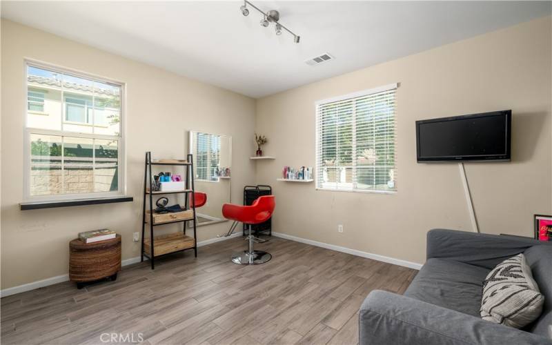 Front bedroom #4 with wood grain tile flooring