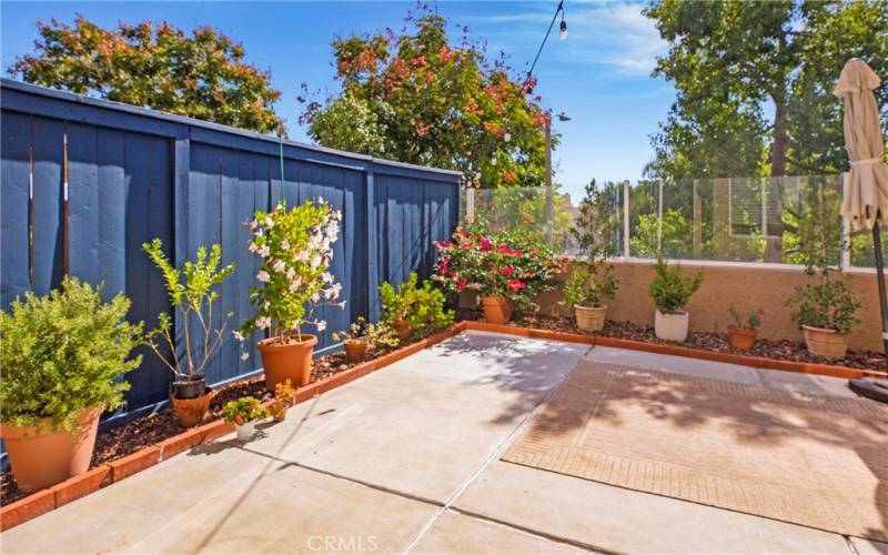 Another view of the private patio