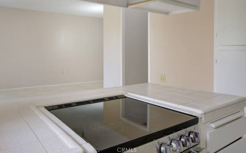 Another view of the kitchen looking towards the living room.