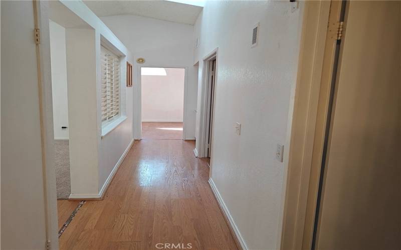 hallway under skylight