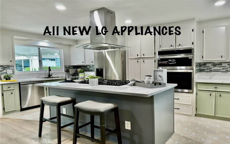 NEW APPLIANCES - FRIDGE-MICROWAVE-OVEN-DISHWASHER-RANGE TOP-GARBAGE DISPOSAL-SINK-VENT