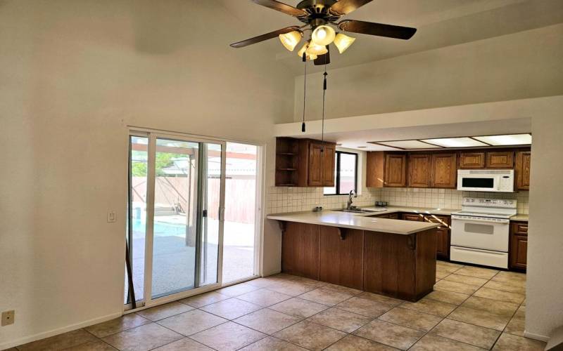 Kitchen and dining area