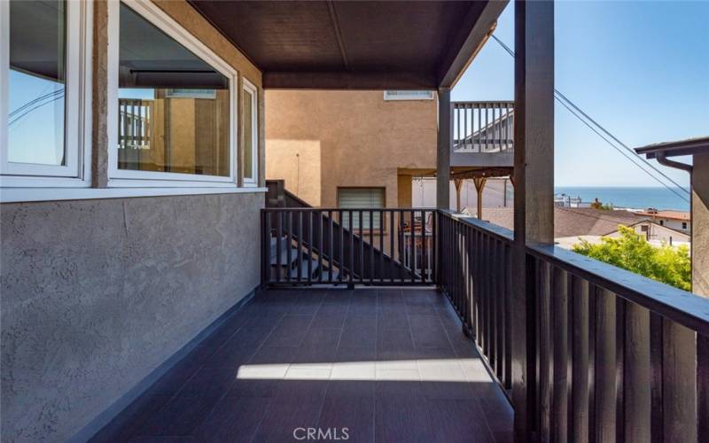 Extra large balcony with ocean views