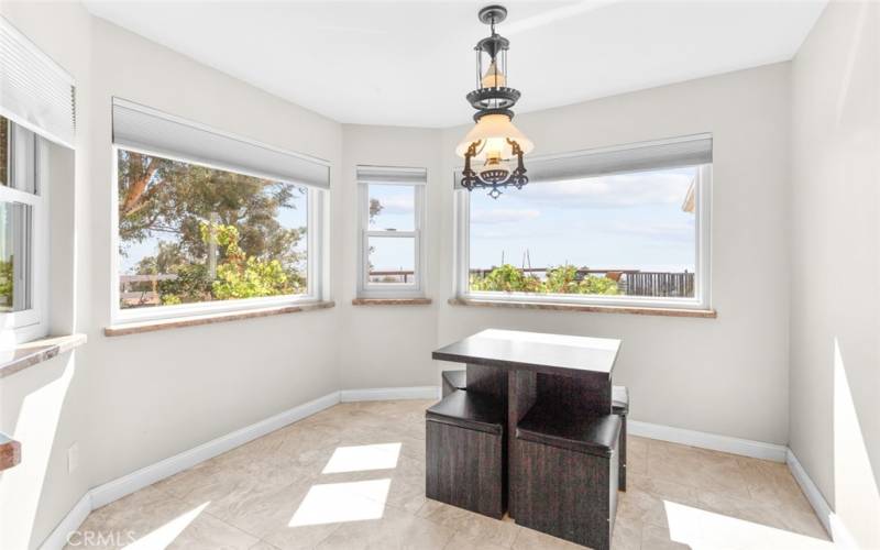 breakfast nook in kitchen