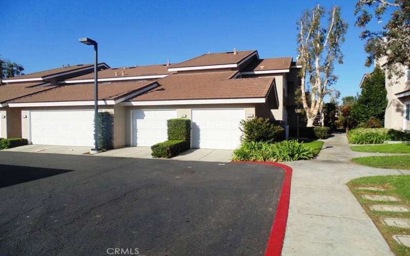 A view of the attached garage - there is an assigned carport too