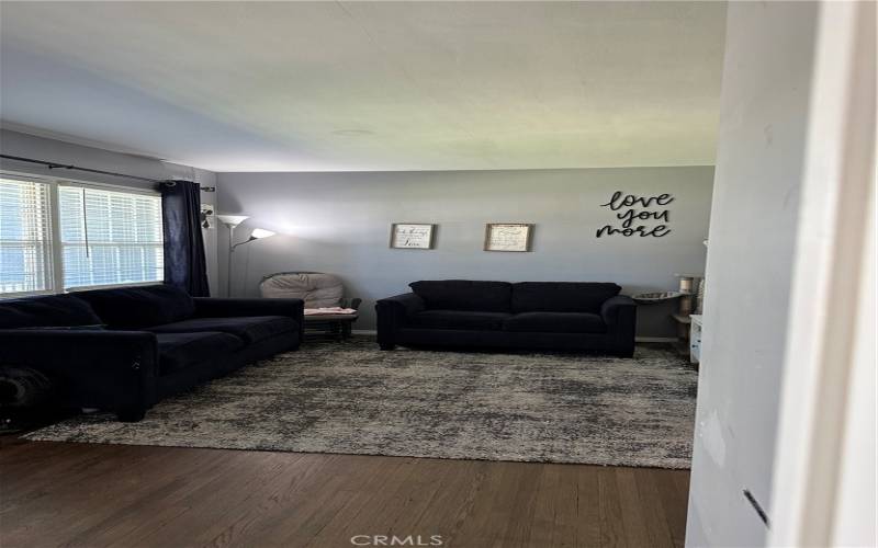 Living Room with original hardwood floors