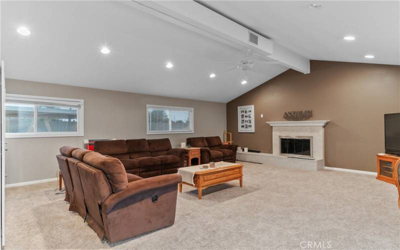 Living/Family Room with vaulted ceilings