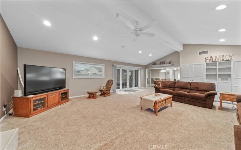 Living/Family Room with vaulted ceilings