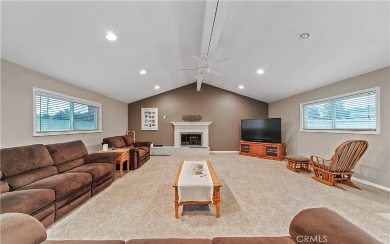 Living/Family Room with vaulted ceilings