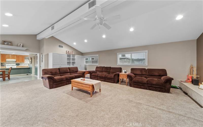 Living/Family Room with vaulted ceilings