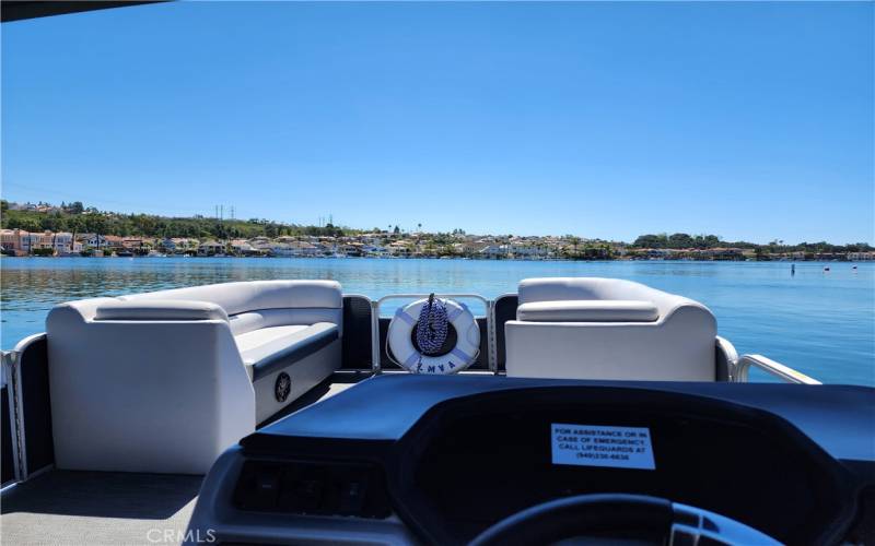 Pontoon Boat on the water