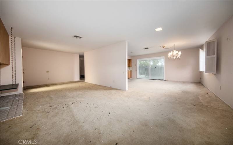 View from the Living Room looking south into the Formal Dining Room