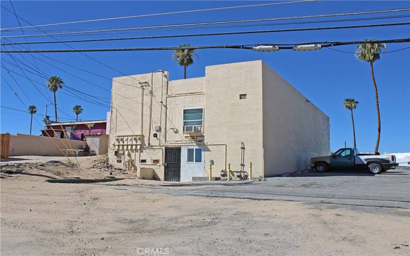 back side of building and building parking lot