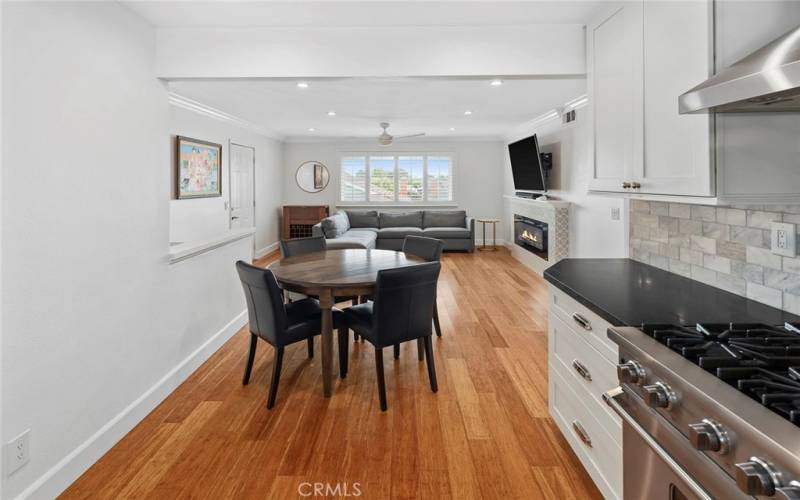 kitchen open to living room