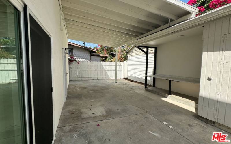 Covered Patio and Storage