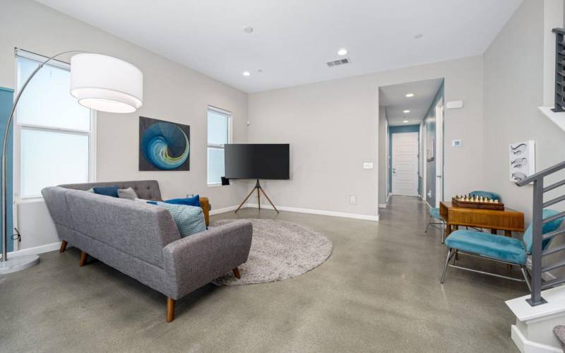 Living room and hallway