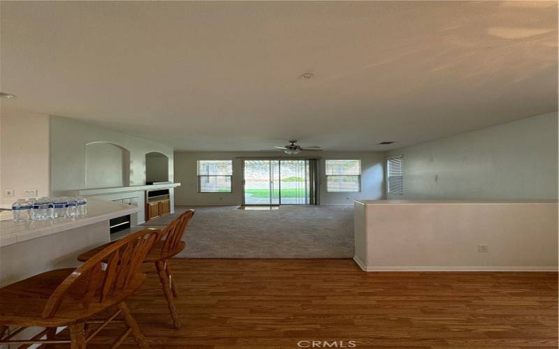 Kitchen into family room