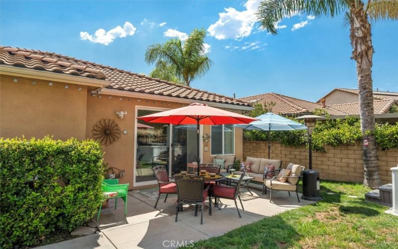 Patio off sliding glass door