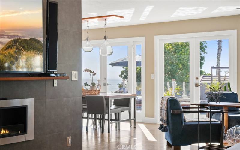 Ocean View family room and dining room