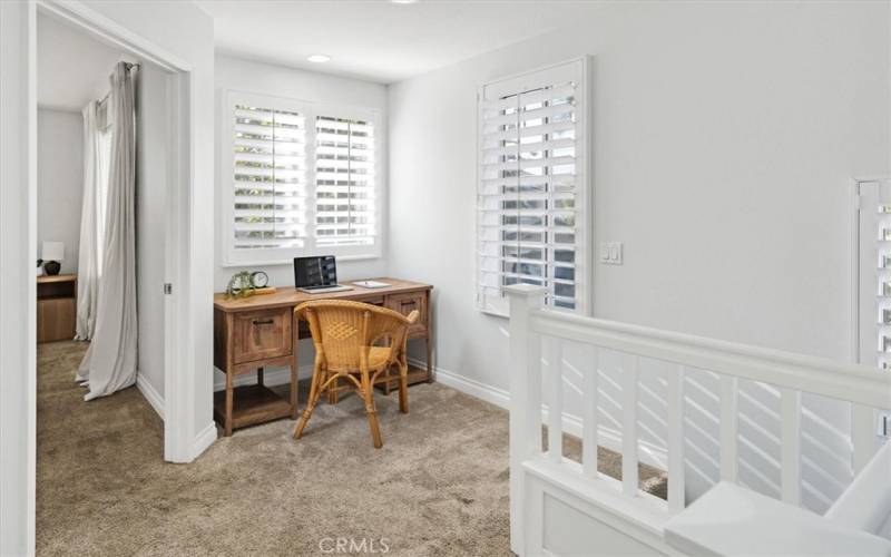 Convenient office/study nook at upstairs landing