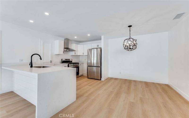 Dining area and kitchen view