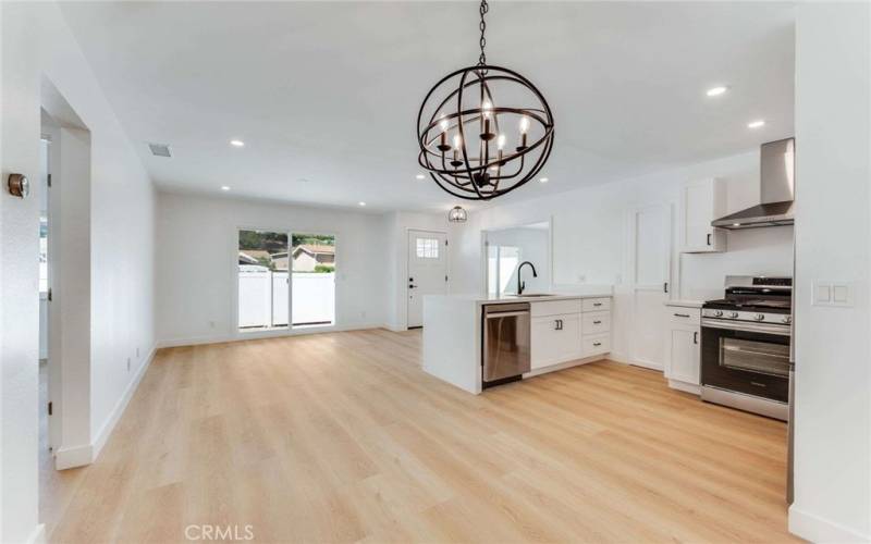 Dining area and kitchen view