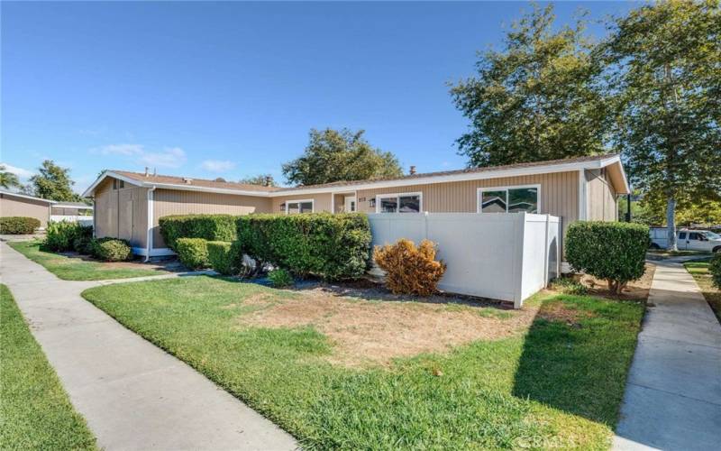 green belt view of front of home