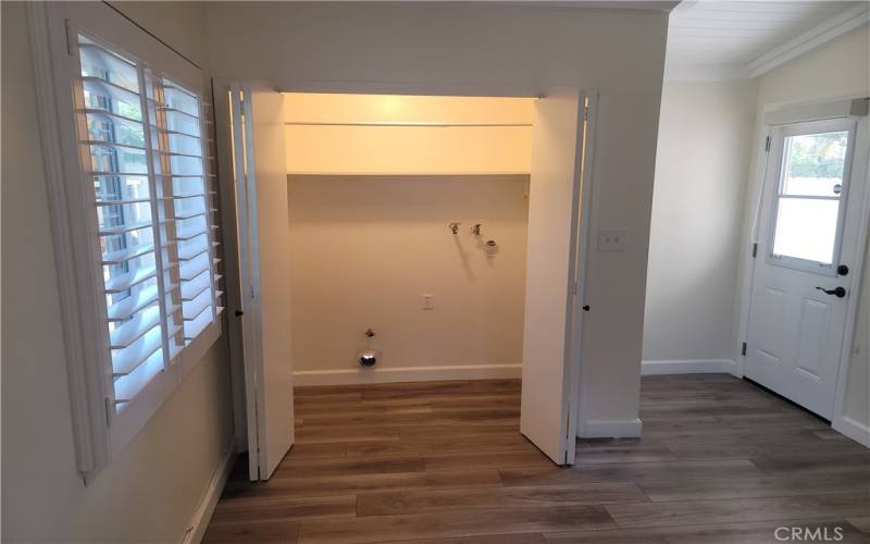 laundry closet located inside family room