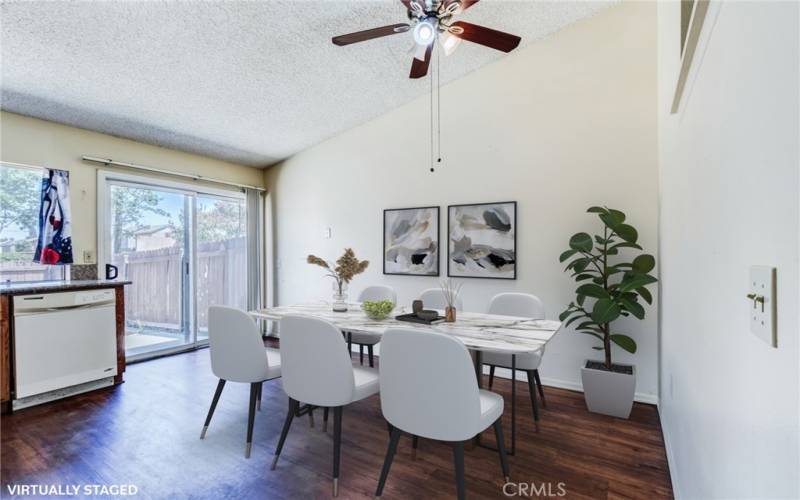 VIRTUALLY STAGED - Kitchen + Dining Room #1.