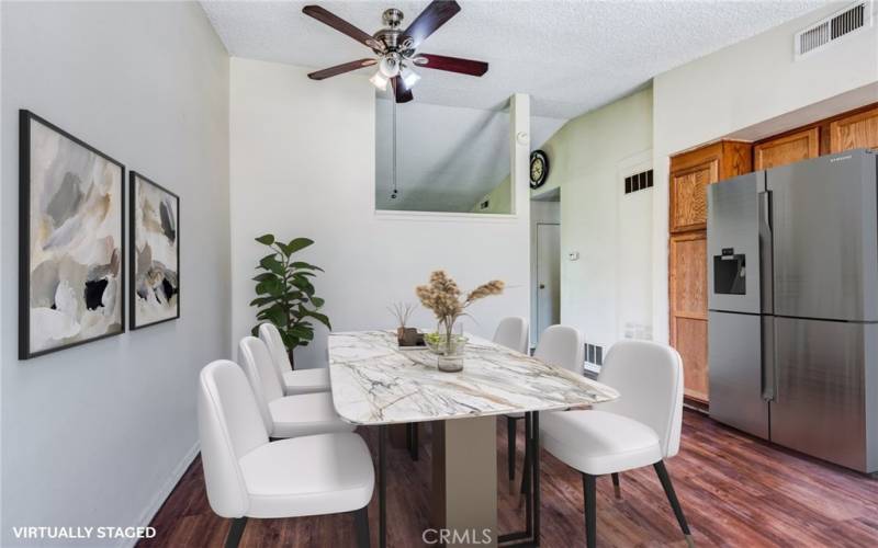 VIRTUALLY STAGED - Kitchen + Dining Room #2.