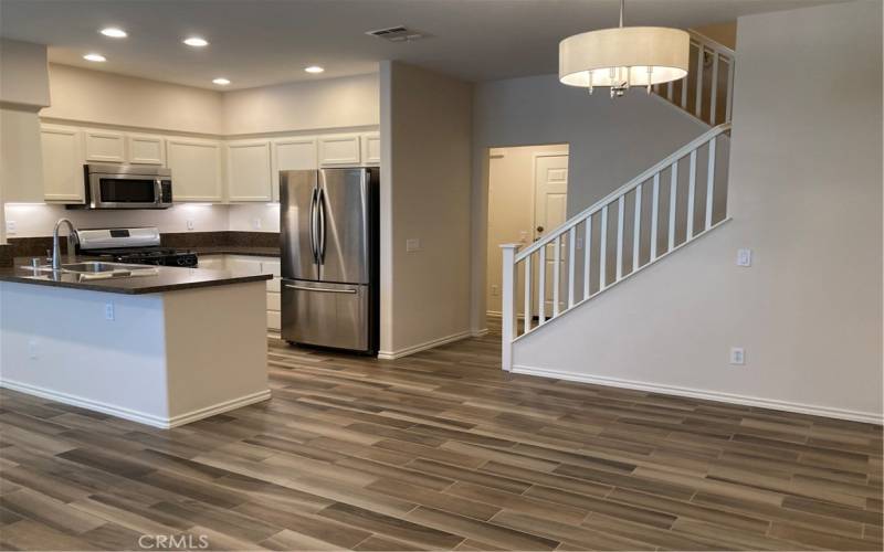 Open Kitchen with Granite countertop and stainless appliances